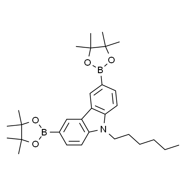 9-己基-3,6-双(4,4,5,5-四甲基-1,3,2-二氧杂环戊硼烷-2-基)-9H-咔唑