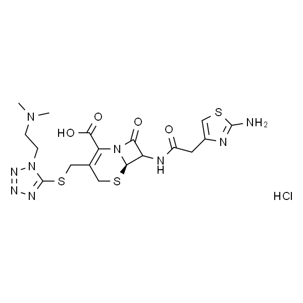 (6R,7R)-7-(2-(2-氨基噻唑-4-基)乙酰氨基)-3-(((1-(2-(二甲基氨基)乙基)-1H-四唑-5-基)硫基)甲基)-8-氧代-5-硫杂-1-氮杂双环[4.2.0]辛-2-烯-2-羧酸二盐酸盐