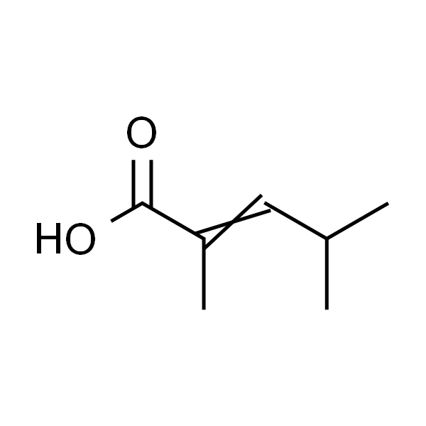 2,4-二甲基-2-戊烯酸,主要为反式