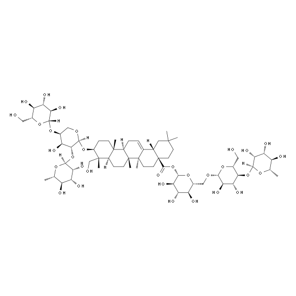 3-O-β-D-葡萄糖( 1→4)-[ a -L-鼠李糖(1→2)]- a-L-阿拉伯糖 常春藤配基- 28-O-鼠李糖(1→4)葡萄糖(1→6)葡萄糖苷