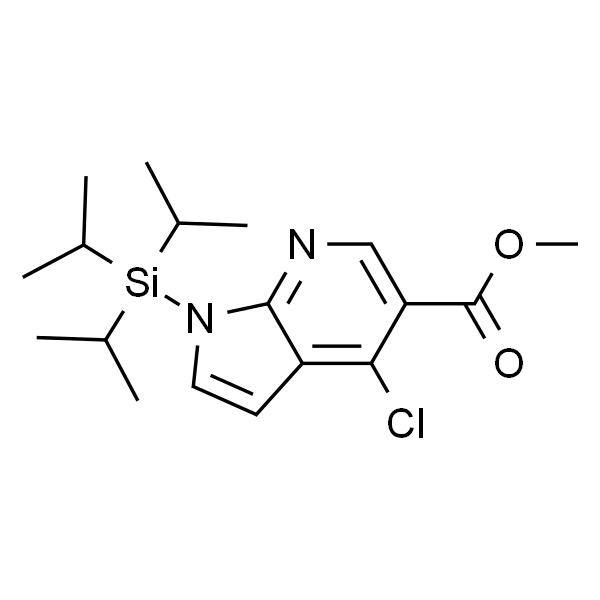 1H-Pyrrolo[2,3-b]pyridine-5-carboxylic acid, 4-chloro-1-[tris(1-methylethyl)silyl]-, methyl ester
