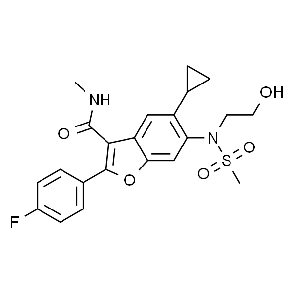 5-环丙基-2-(4-氟苯基)-6-[(2-羟基乙基)(甲基磺酰基)氨基]-N-甲基-3-苯并呋喃甲酰胺