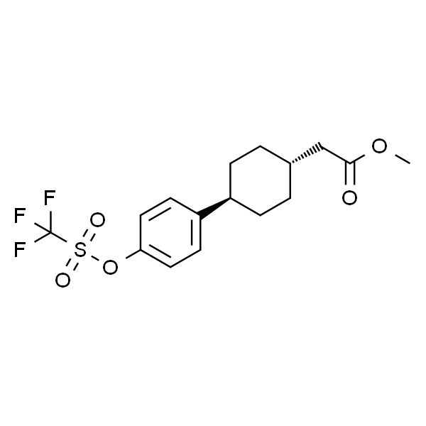 Cyclohexaneacetic acid, 4-[4-[[(trifluoromethyl)sulfonyl]oxy]phenyl]-, methyl ester, trans-