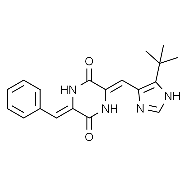 (3Z，6Z)-3-[(5-叔丁基-1H-咪唑-4-基)亚甲基]-6-(苯亚甲基)-2，5-哌嗪二酮（普那布林）