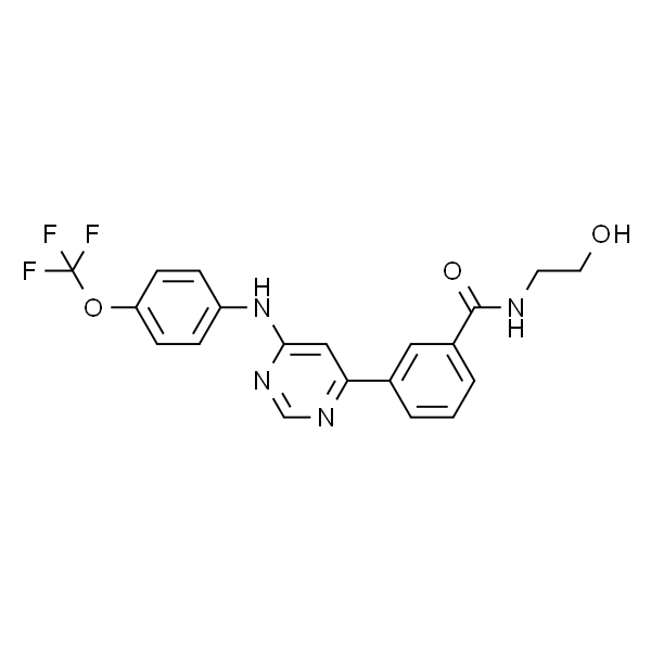 N-(2-羟乙基)-3-(6-((4-(三氟甲氧基)苯基)氨基)嘧啶-4-基)苯甲酰胺