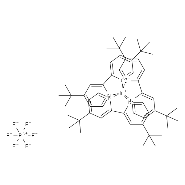 (4,4’-二叔丁基-2,2’-二吡啶基)-双-(4,5’-二叔丁基-2-苯基吡啶(-1H))-铱()III)六氟磷酸盐