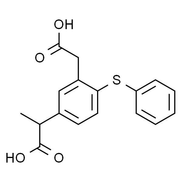 5-(1-羧乙基)-2-(苯硫基)苯乙酸