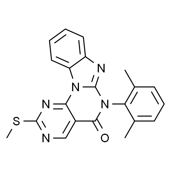 Pyrimido[5',4':5,6]pyrimido[1,2-a]benzimidazol-5(6H)-one, 6-(2,6-dimethylphenyl)-2-(methylthio)-