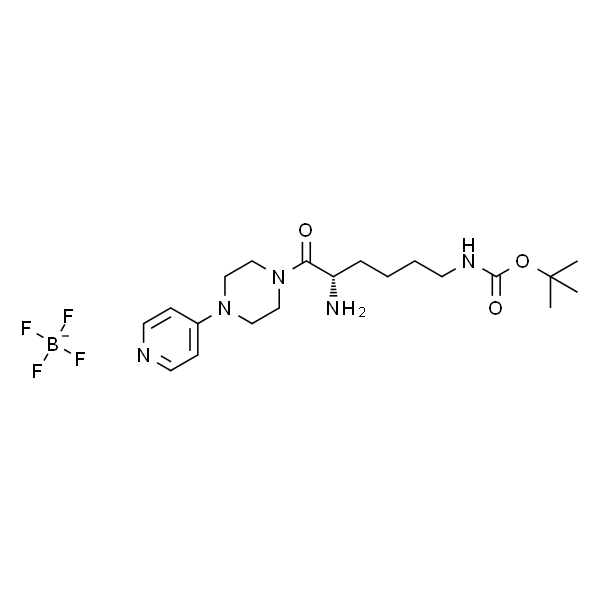 Carbamic acid, [(5S)-5-amino-6-oxo-6-[4-(4-pyridinyl)-1-piperazinyl]hexyl]-, 1,1-dimethylethyl ester, mono[tetrafluoroborate(1-)