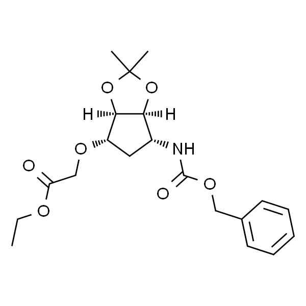 Ethyl 2-(((3aR,4S,6R,6aS)-6-(((benzyloxy)carbonyl)amino)-2,2-dimethyltetrahydro-3aH-cyclopenta[d][1,3]dioxol-4-yl)oxy)acetate