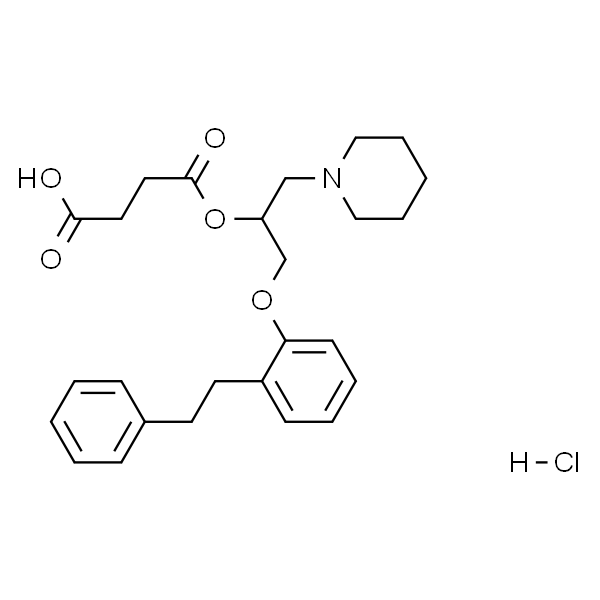 4-oxo-4-[1-(2-phenethylphenoxy)-3-(1-piperidyl)propan-2-yl]oxy-butanoi c acid hydrochloride