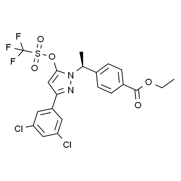 (S)-ethyl 4-(1-(3-(3,5-dichlorophenyl)-5-(trifluoroMethylsulfonyloxy)-1H-pyrazol-1-yl)ethyl)benzoate