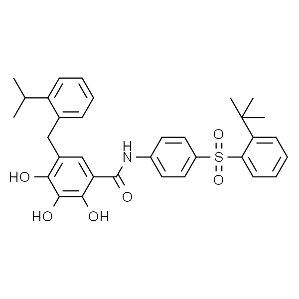 N-[4-(2-叔丁基苯磺酰基)苯基]-2,3,4-三羟基-5-(2-异丙基苯基甲基)苯甲酰胺