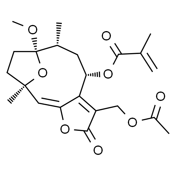 8α-(2-Methylacryloyloxy)-1-O-methylhirsutinolide 13-O-acetate