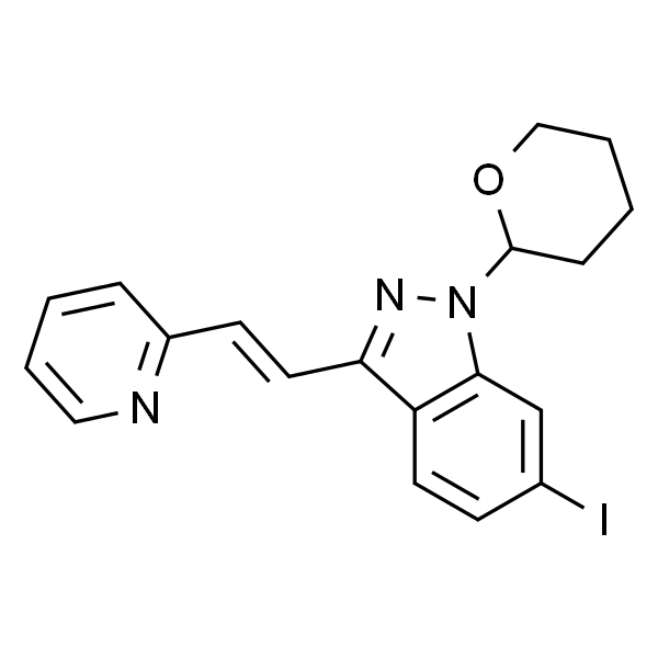 (E)-6-碘代-3-(2-(吡啶-2-基)乙烯基)-1-(四氢-2H-吡喃-2-基)-1H-吲唑