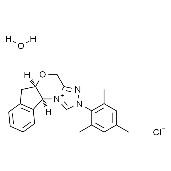 (+)-(5aR,10bS)-5a,10b-二氢-2-(2,4,6-三甲基苯基)-4H,6H-茚并[2,1-b][1,2,4]三唑[4,3-d][1,4]氯化恶唑鎓 一水合物