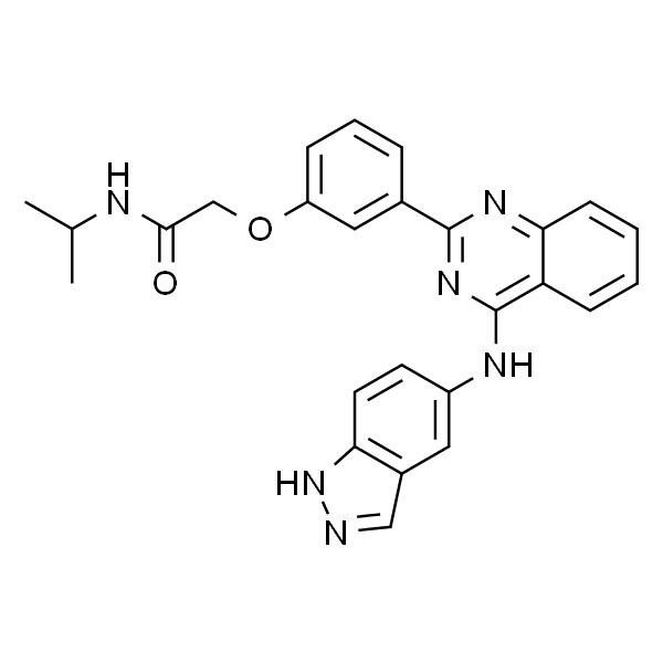 2-[3-[4-[(1H-吲唑-5-基)氨基]喹唑啉-2-基]苯氧基]-N-异丙基乙酰胺