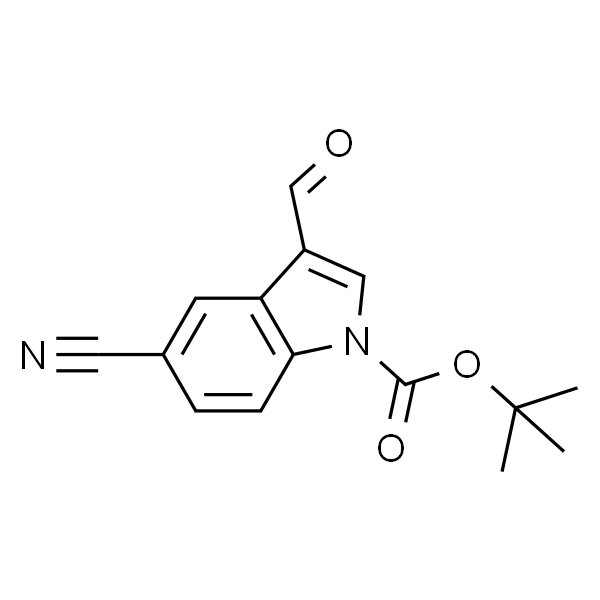 1-Boc-5-氰基-3-甲酰基吲哚