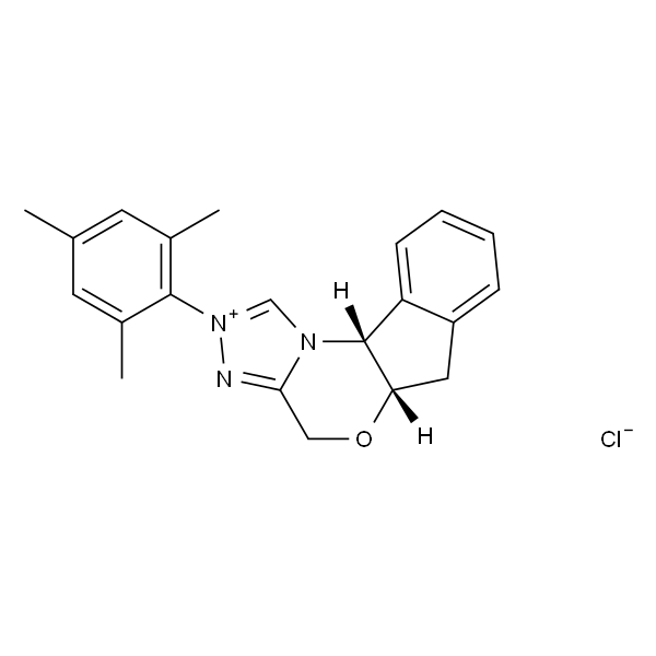(-)-(5aS,10bR)-5a,10b-二氢-2-(2,4,6-三甲基苯基)-4H,6H-茚并[2,1-b][1,2,4]三唑[4,3-d][1,4]氯化恶唑鎓 一水合物