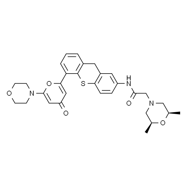 2-((2R,6S)-rel-2,6-二甲基吗啉基)-N-(5-(6-吗啉基-4-氧代-4H-吡喃-2-基)-9H-噻吨-2-基)乙酰胺