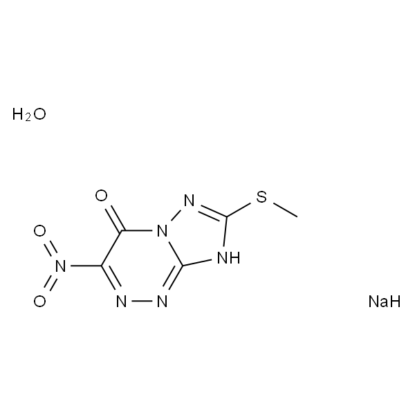 Sodium 2-methylthio-6-nitro-1,2,4-triazol [5,1c][1,2,3]-triazin-7-one dihydrate