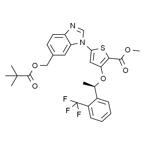 (R)-Methyl 5-(6-(pivaloyloxyMethyl)-1H-benzo[d]iMidazol-1-yl)-3-(1-(2-(trifluoroMethyl)phenyl)ethoxy)thiophene-2-carboxylate