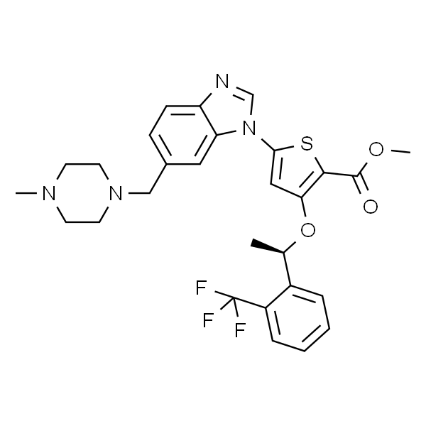 (R)-Methyl 5-(6-((4-Methylpiperazin-1-yl)Methyl)-1H-benzo[d]iMidazol-1-yl)-3-(1-(2-(trifluoroMethyl)phenyl)ethoxy)thiophene-2-ca