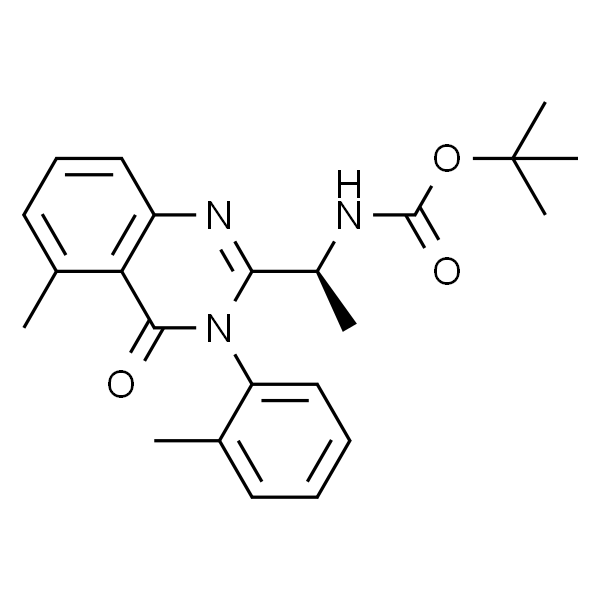 Carbamic acid, N-[(1S)-1-[3,4-dihydro-5-methyl-3-(2-methylphenyl)-4-oxo-2-quinazolinyl]ethyl]-, 1,1-dimethylethyl ester