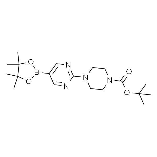 4-(5-(4,4,5,5-四甲基-1,3,2-二氧杂硼杂环戊烷-2-基)嘧啶-2-基)哌嗪-1-甲酸叔丁酯