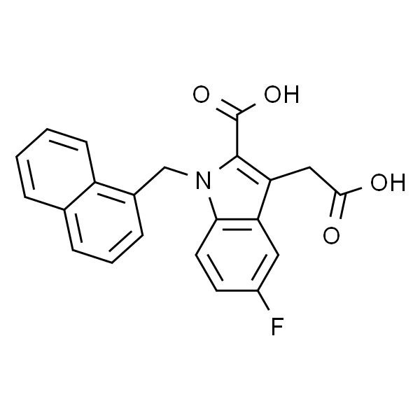 3-(羧甲基)-5-氟-1-(萘-1-基甲基)-1H-吲哚-2-羧酸