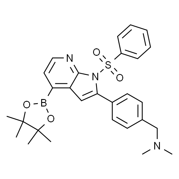 BENZENEMETHANAMINE, N,N-DIMETHYL-4-[1-(PHENYLSULFONYL)-4-(4,4,5,5-TETRAMETHYL-1,3,2-DIOXABOROLAN-2-YL)-1H-PYRROLO[2,3-B]PYRIDIN-