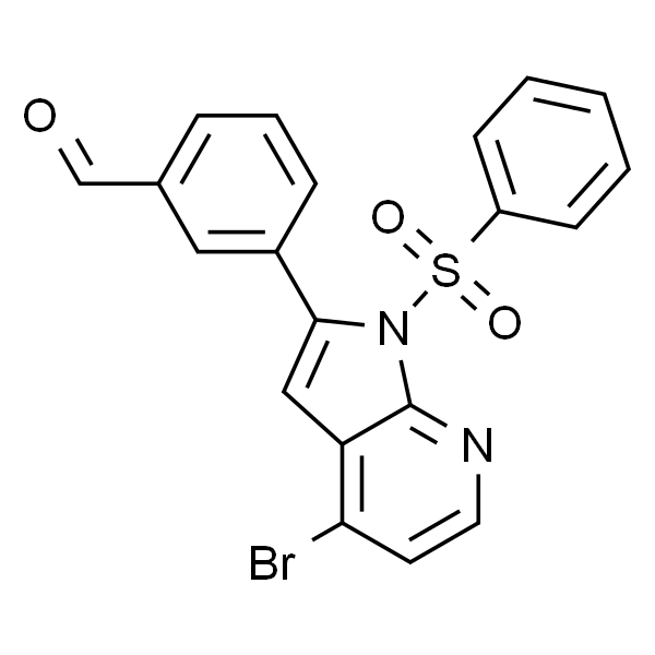 Benzaldehyde, 3-[4-broMo-1-(phenylsulfonyl)-1H-pyrrolo[2,3-b]pyridin-2-yl]-