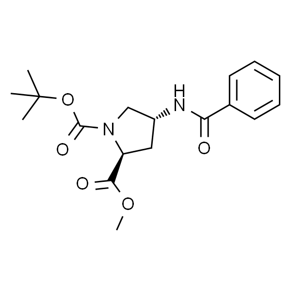 1,2-Pyrrolidinedicarboxylic acid, 4-(benzoylamino)-, 1-(1,1-dimethylethyl) 2-methyl ester, (2S,4R)-